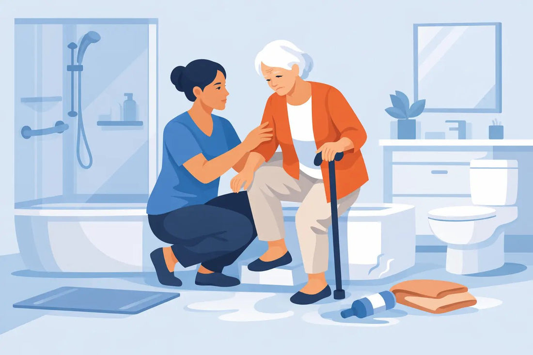 How Caregivers Reduce Bathroom Fall Risk - Marine Dana Store