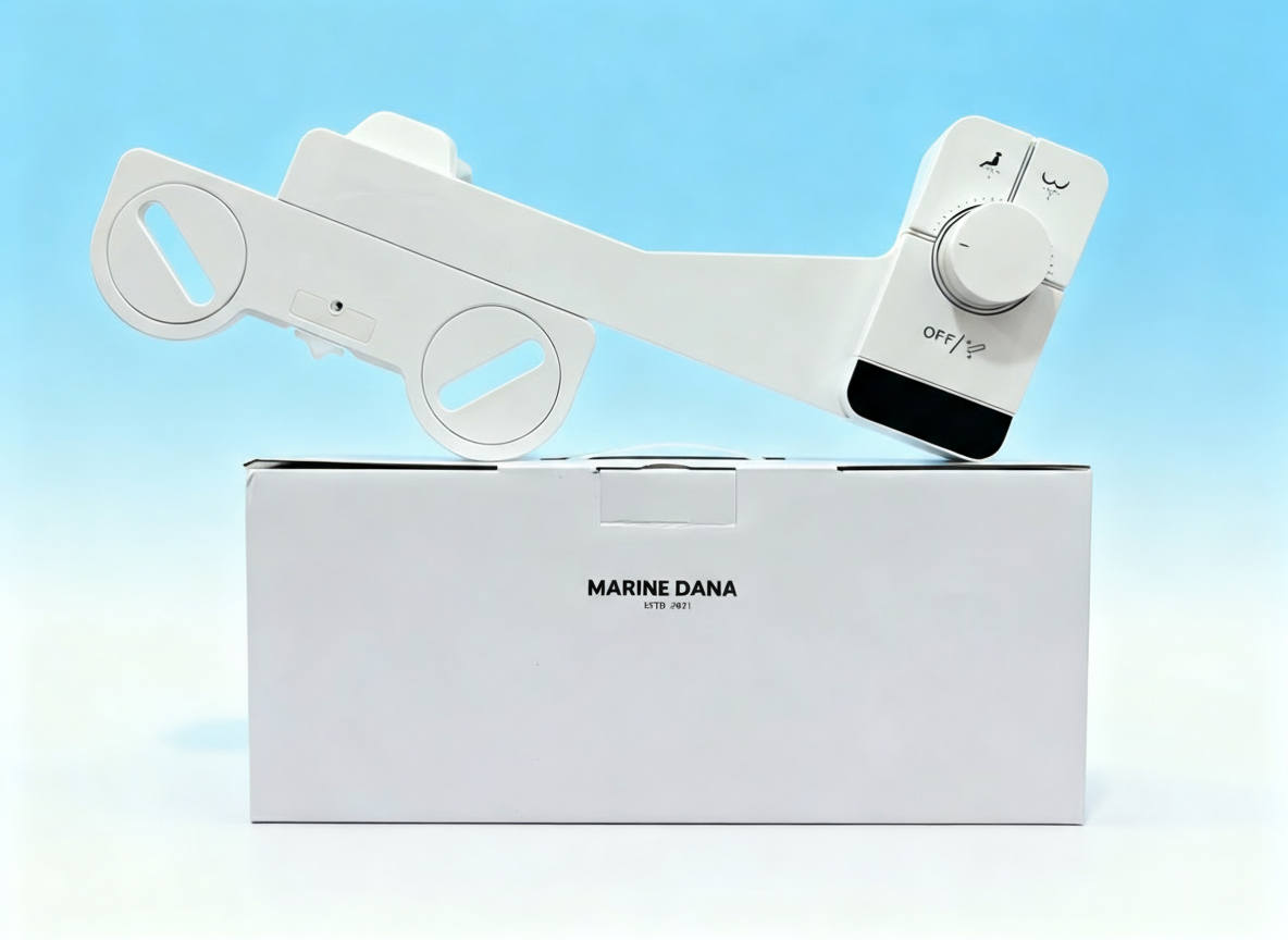 Dual nozzle bidet attachment for rear wash and feminine wash routines