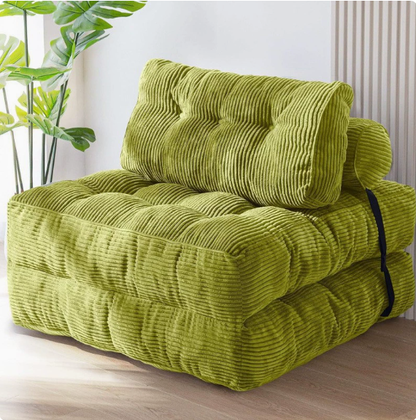 Green color option for Convertible Corduroy Folding Floor Sofa Bed